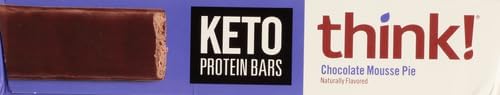 think! Delight, Keto Protein Bars, Healthy Low Carb, Gluten Free Snack - Chocolate Mousse Pie, 10 Count (Packaging May Vary) (Pack of 2)