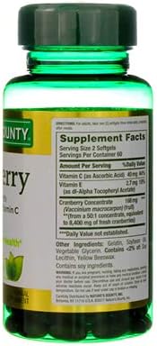 Nature's Bounty Cranberry Fruit 4200 mg, 120 ea 4)