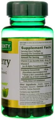 Nature's Bounty Cranberry Fruit 4200 mg, 120 ea 5)
