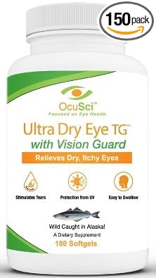 Formulated for Dry Eyes Mini-softgels of Omega-3, Black B12 and D3 (2 (2 Month (180 mini