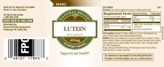 GNC Natural Brand Lutein