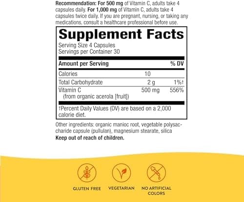 Nature's Way Alive! Vitamin C Supplement 120 Capsules