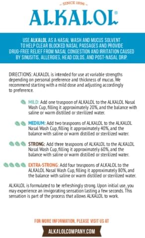 Alkalol - A Natural Soothing Nasal 2 Piece 1 Count