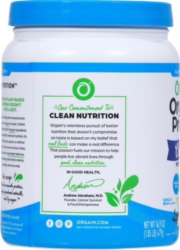 Orgain Organic Vegan Protein Powder + 20g Plant 1.05lb