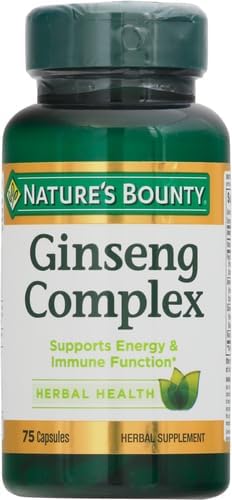 Nature's Bounty Ginseng Complex Capsules Supports 75 Capsules