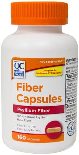 Quality Choice Daily Fiber Capsules 160 Count