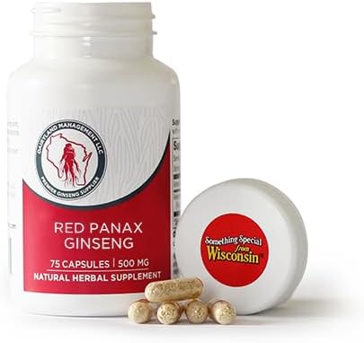 100% Authentic Korean Red Panax Ginseng -500 mg. (75 ct)