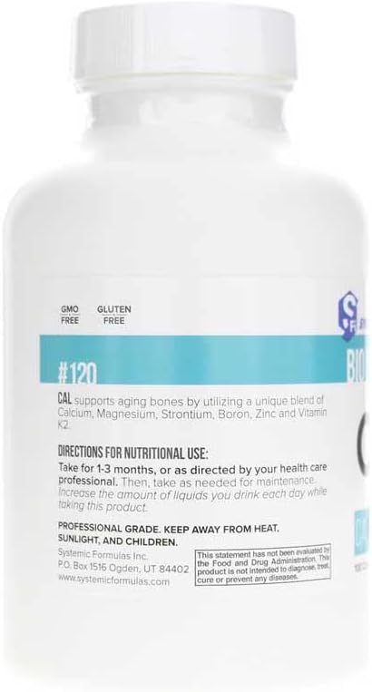 Systemic Formulas CAL Calcium Plus 100 #120. Highly D3 and K2, Zinc,