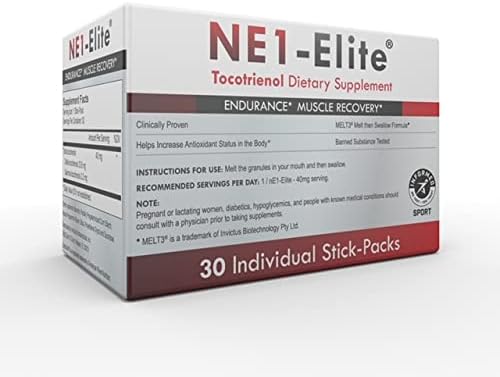 Patented NE1-Elite; Tocotrienol Post Workout Endurance 30 Count