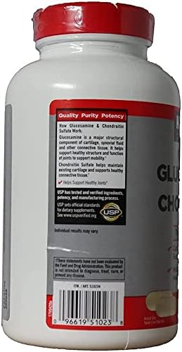 TZWK Kirkland Signature Extra Strength Glucosamine 1500mg/Chondroitin 1200mg 1200mg Sulfate 220 Tablets 2)