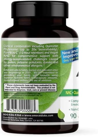 EMERALD LABS Allergy Health 90 Vegetable (30-Day Supply)