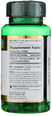 Nature's Bounty, D 5000 Iu Softgels, 100 ct