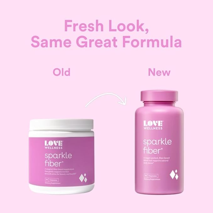 Love Wellness Sparkle Fiber Supplement 90 Capsules