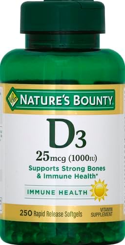 Nature's Bounty Vitamin D3 1000 IU, 250 Rapid