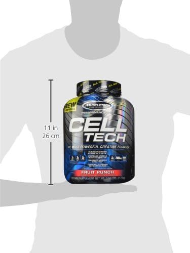 Creatine Monohydrate Powder | MuscleTech Cell-Tech Creatine Powder | Post Workout Recovery Drink | Muscle Builder for Men & Women | Musclebuilding Creatine Supplements | Fruit Punch, 6 lbs (56 Serv)