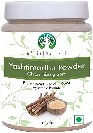 Yashtimadhu Powder 100 Gm | Natural Mulethi Powder/Licorice Powder Glycyrrhiza glabra | Supports Immunity | Mulethi | Vegan | Non GMO | Gluten Free