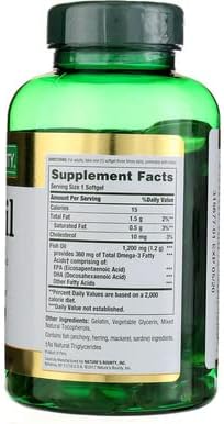 Fish Oil by Nature's Bounty, Dietary 3, Supports 1200 Mg, 120 Rapid 2)
