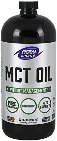 NOW Foods Sports Nutrition, MCT (Medium-chain triglycerides) Oil 14 g, Weight Management, Liquid, 32-Ounce