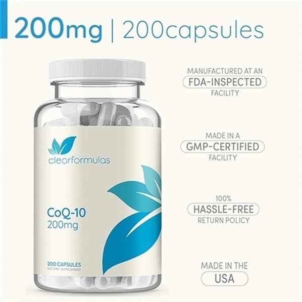 Pure CoQ10 200mg 200 Capsules