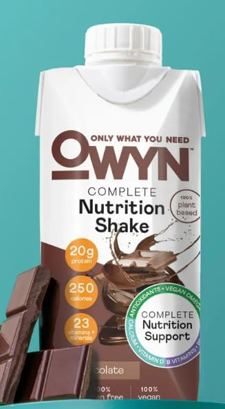 OWYN Plant-Based Complete Nutrition Protein Shake, 20g plant 23 Vitamins 12 pack)