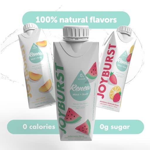 Sugar Free Electrolyte Water, Zero Calorie Hydration Drink, Refresh, Hydrate & Recover, Electrolytes+Vitamin B's + Focus, Comes in Eco-friendly Tetra Pak® packages (Strawberry-lemonade 18 Packs)