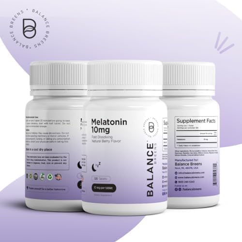 Melatonin 10mg, 100% Drug Free, Fast-Dissolve 120 Tablets