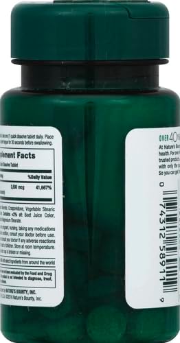 Nature's Bounty Vitamin B12 2500 mcg, 75 Quick