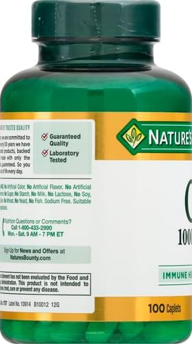 Nature's Bounty Vitamin C 1000mg, Immune 2 Pack, 100 Caplets