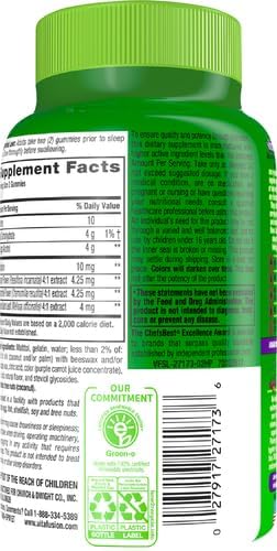 Vitafusion Max Strength Melatonin Gummy Supplements, 10 mg 1 Gummy 50 Day 100 Count