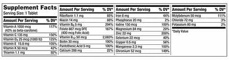 Bravo EXPRESSCentrum Silver Women 50+ 50 Plus Multivitamin, MultivitaminS, 275 Tablets, with Bravo Express Sticker