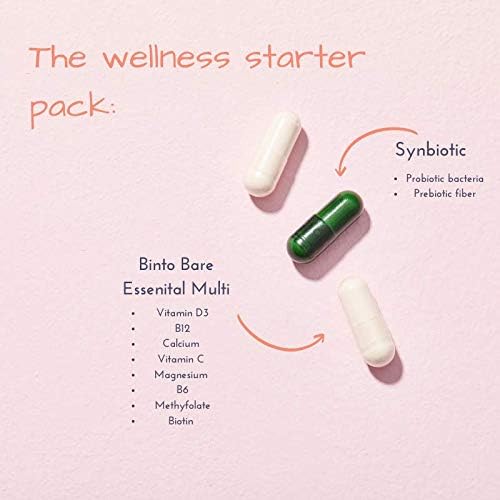 Binto 3 in 1 Daily Women's Probiotic & Multivitamin | Designed to Support Hormonal, Mood, and Gut Balance