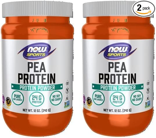 NOW Sports Nutrition, Pea Protein 24 12-Ounce (Pack 2)
