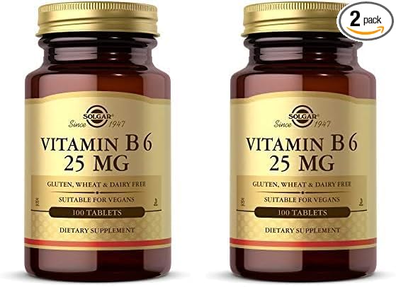 Solgar Vitamin B6 25 mg, 100 Tablets 100 Servings 2)