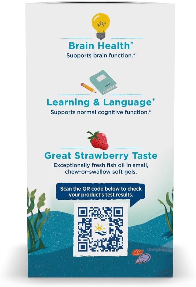 Nordic Naturals Ultimate Omega Jr., Strawberry 120 Mini 680 Total Omega-3s with 60 Servings