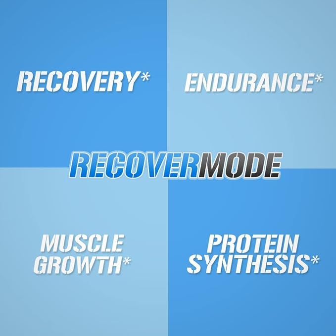 Evlution Nutrition Recover Mode- Complete Post Workout with BCAAs, Immunity Support, Vitamin C, D & E, Electrolytes, Hydration, Creatine, Glutamine, Beta-Alanine, L-Carnitine, 30 Serve, Blue Raz