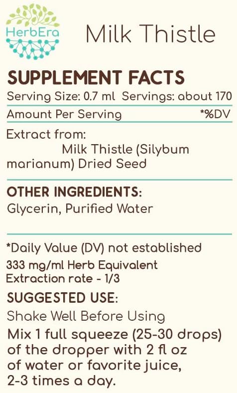 Milk Thistle B120 Alcohol-Free Herbal Extract 4 fl