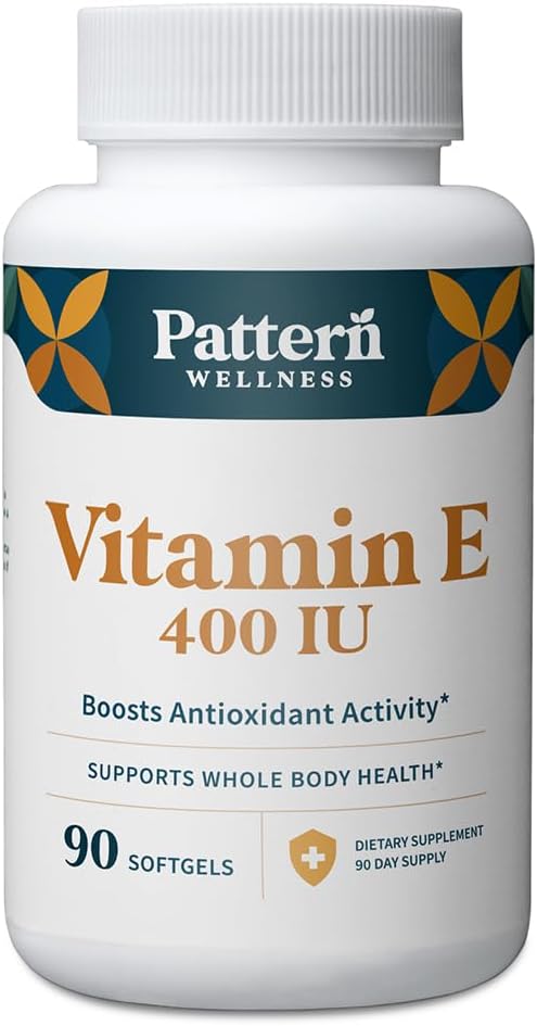 Pattern Wellness Vitamin E 400 IU Supplement 3rd Party 90 Soft
