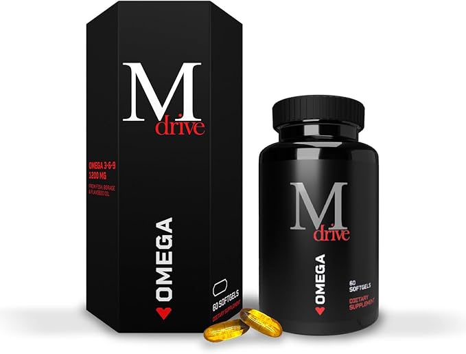 Mdrive Omega 3 Fish Oil 3-6-9 1200mg 1200mg from 60 Count
