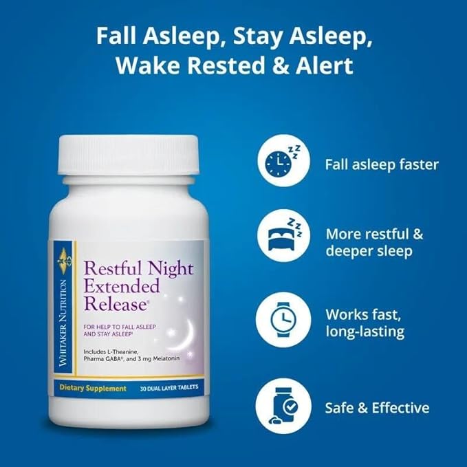 Dr. Whitaker Restful Night Extended Release 30 Tablets (30-Day Supply)