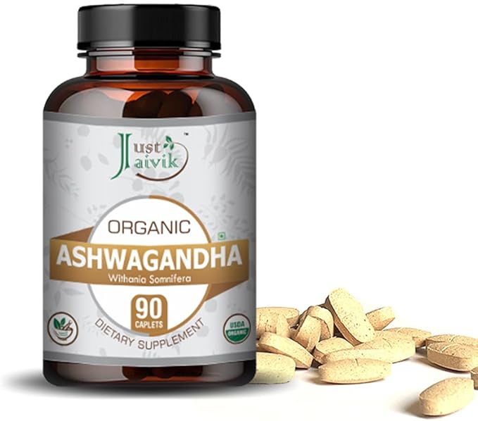 Just Jaivik Organic Ashwagandha Tablets 750 mg 90 Organic