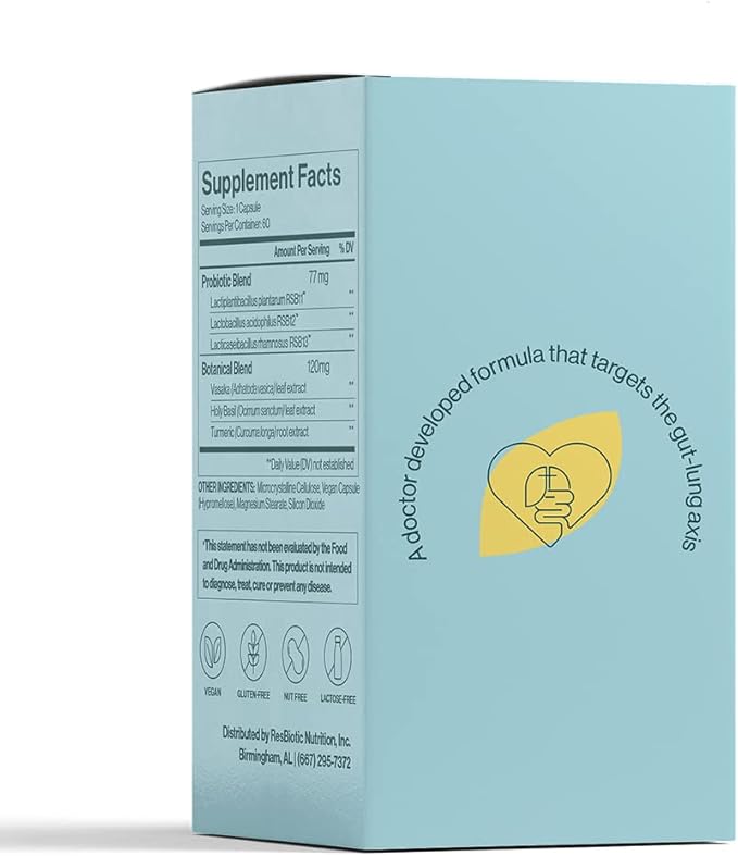 resB Lung Support Supplement, Probiotics 60ct