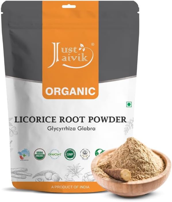 Just Jaivik 100% Organic Licorice Root Powder 227 gm 0.5 lb