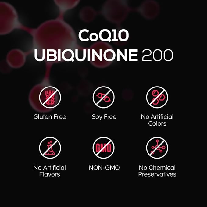 Intelligent Labs CoQ10 Ubiquinone 200mg Softgels | Coenzyme Q10 with MCT Oil for Max Absorption | Soy, Sugar, Gluten, and GMO-Free | 120 Servings | 4 Months Supply