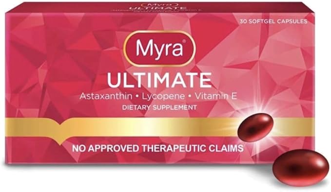 Myra Utimate Capsules: Astaxanthin, Lycopene and 30 Softgel