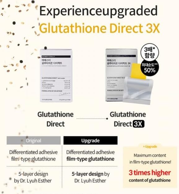 Lyuh Esther Glutathine Direct 3X Edible (1 Box 325mg - 30 Films) 3X, Yellow