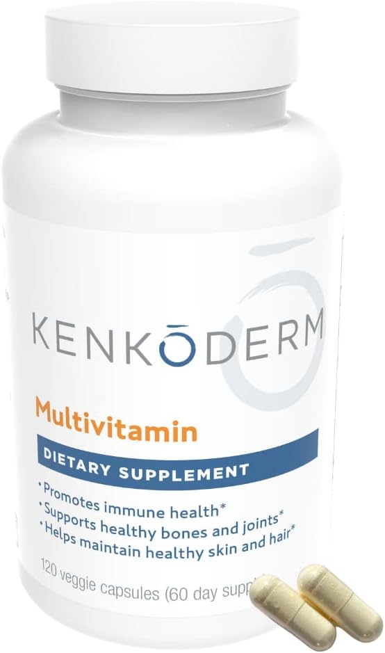Kenkoderm Multivitamin for Psoriasis, Skin Care 120 Capsules 3, Vitamin 60 Day