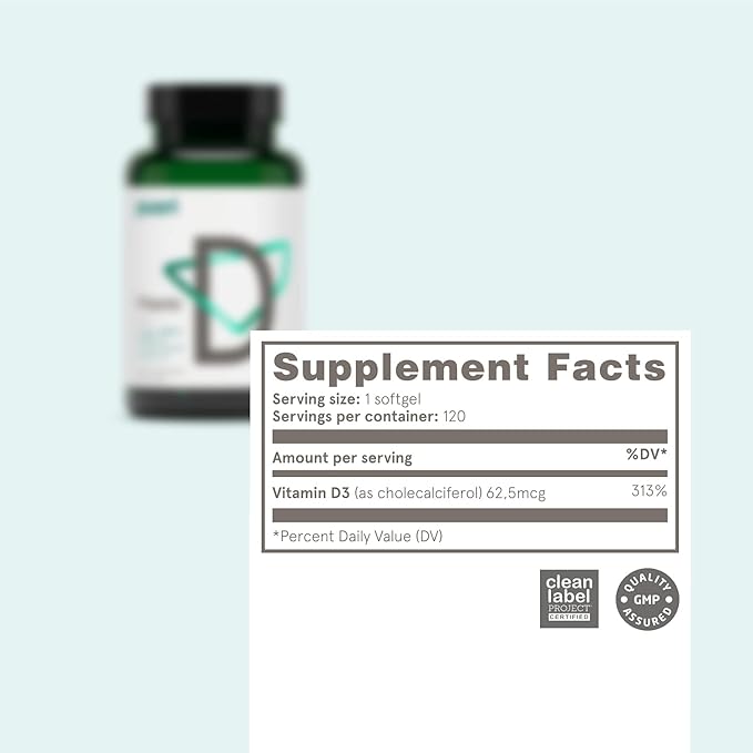 Puori Health Essentials Bundle Pack 3 Bottles 120 Capsules 3 Fish D3 -