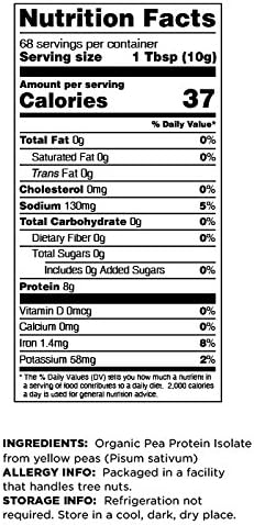 Terrasoul Superfoods Organic Pea Protein, 3