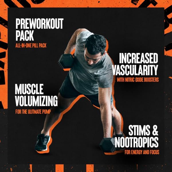 Universal Nutrition Animal Pump Pre-Workout, Nitric Oxide, Creatine, Energy Supplement,30 PACKS