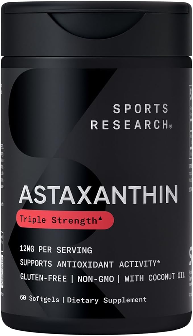 Sports Research Triple Strength Astaxanthin 12mg 60 Softgels